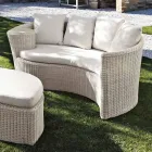 Garden Daybad në Polyrattan Fiber 2 Elements - Woman Viadurini