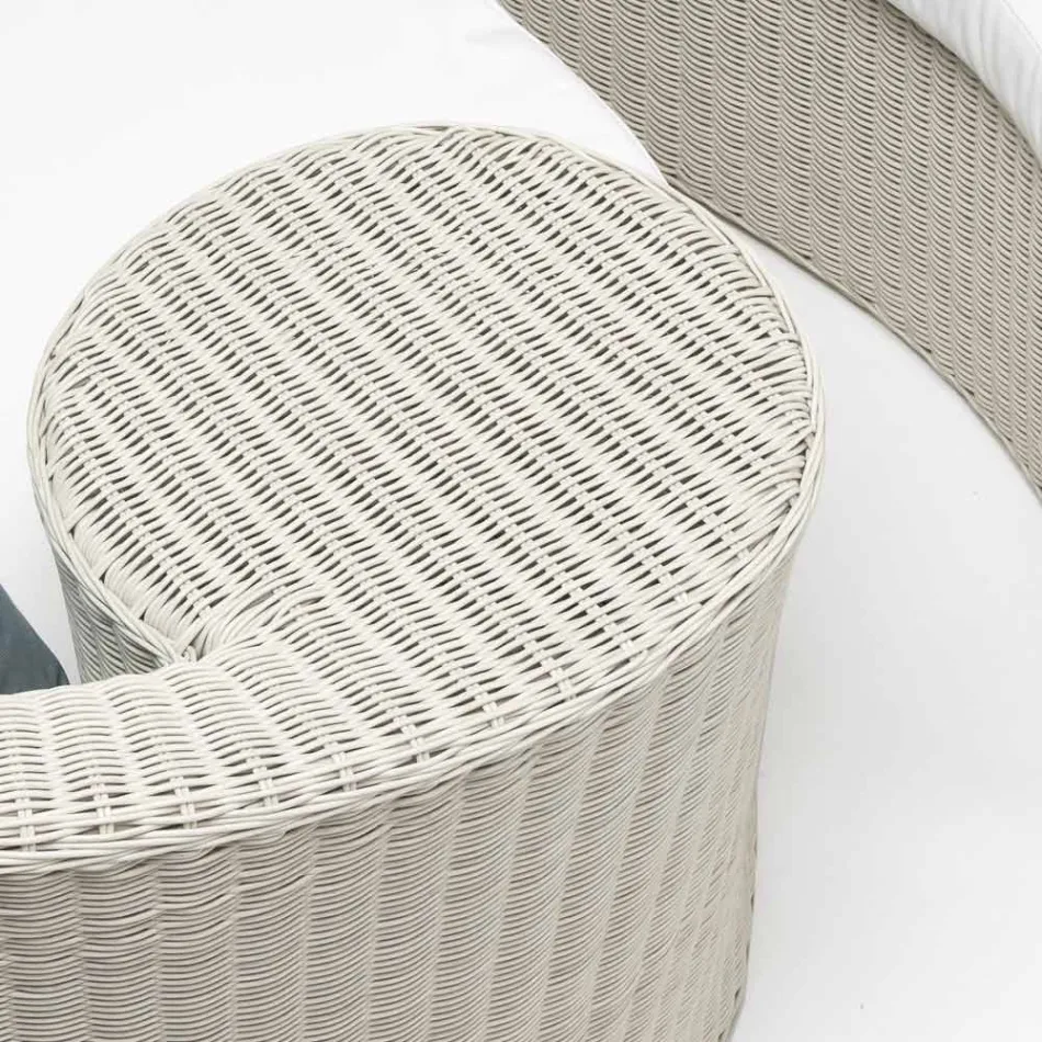 Garden Daybad në Polyrattan Fiber 2 Elements - Woman Viadurini