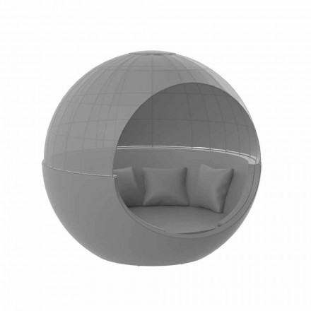 Kopsht luksoz me kopsht me dizajn rrumbullakët me parazol - Ulm Moon nga Vondom Viadurini