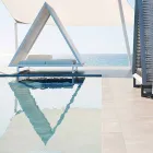 Kopsht luksoz me shtrat në alumin dhe pëlhurë - Frame Vineyard nga Vondom Viadurini