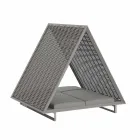 Kopsht luksoz me shtrat në alumin dhe pëlhurë - Frame Vineyard nga Vondom Viadurini