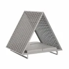 Kopsht luksoz me shtrat në alumin dhe pëlhurë - Frame Vineyard nga Vondom Viadurini