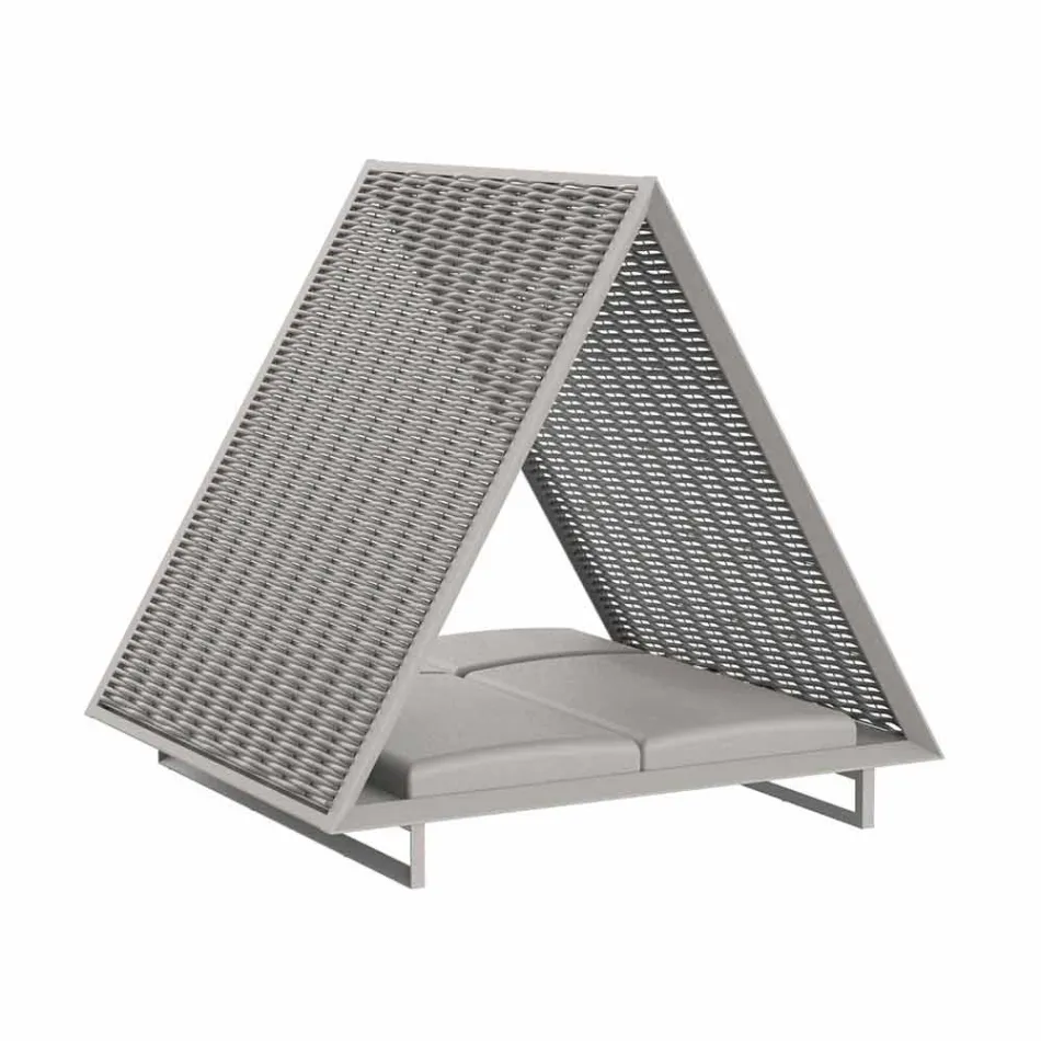 Kopsht luksoz me shtrat në alumin dhe pëlhurë - Frame Vineyard nga Vondom Viadurini