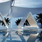 Kopsht luksoz me shtrat në alumin dhe pëlhurë - Frame Vineyard nga Vondom Viadurini