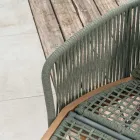 Divan Kopshti prej Druri Tiku, Alumini, Litari dhe Jastëku - Jacub Viadurini