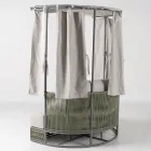 Divan Kopshti prej Tiku, Alumini, ROPE+ Litar me Jastëkë - Arcangelo Viadurini