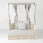 Divan Kopshti prej Tiku, Alumini, ROPE+ Litar me Jastëkë - Arcangelo Viadurini