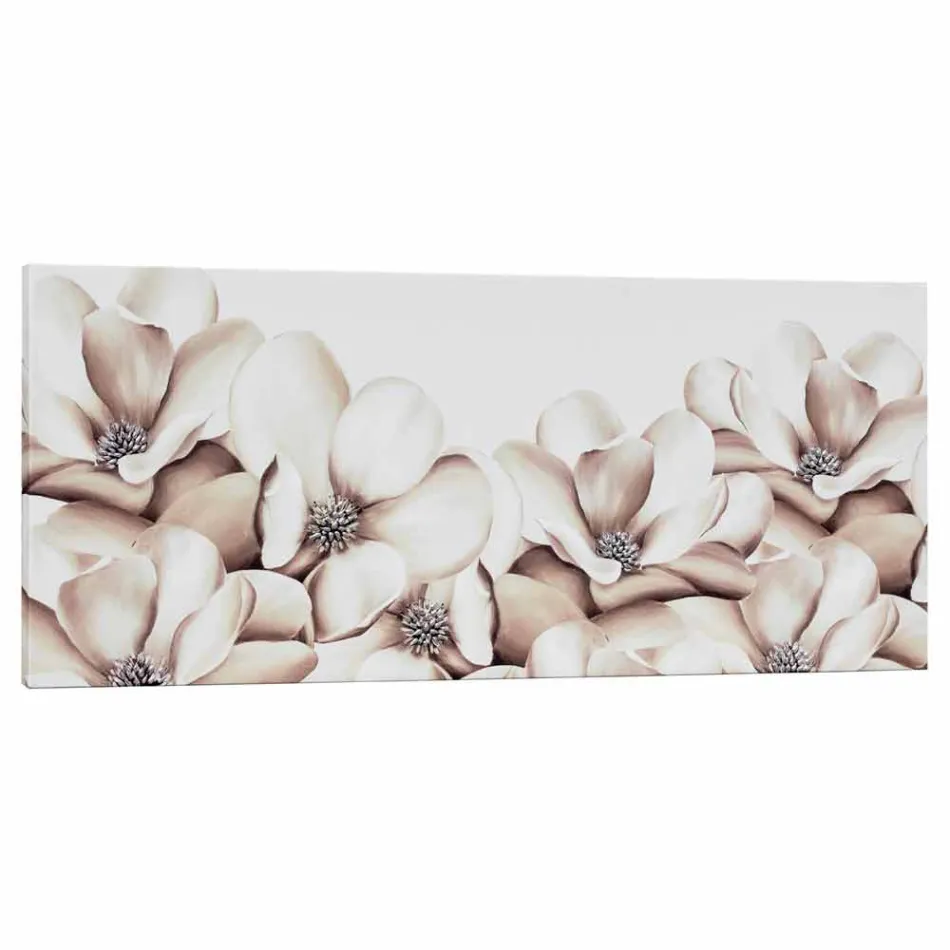 Ngjyrosur në një kanavacë lulesh të dekoruar me dorë në Itali Moscal Viadurini