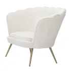 Divan modern me 2 vende në kadife me këmbë prej hekuri të artë - Annina Viadurini