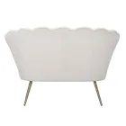 Divan modern me 2 vende në kadife me këmbë prej hekuri të artë - Annina Viadurini