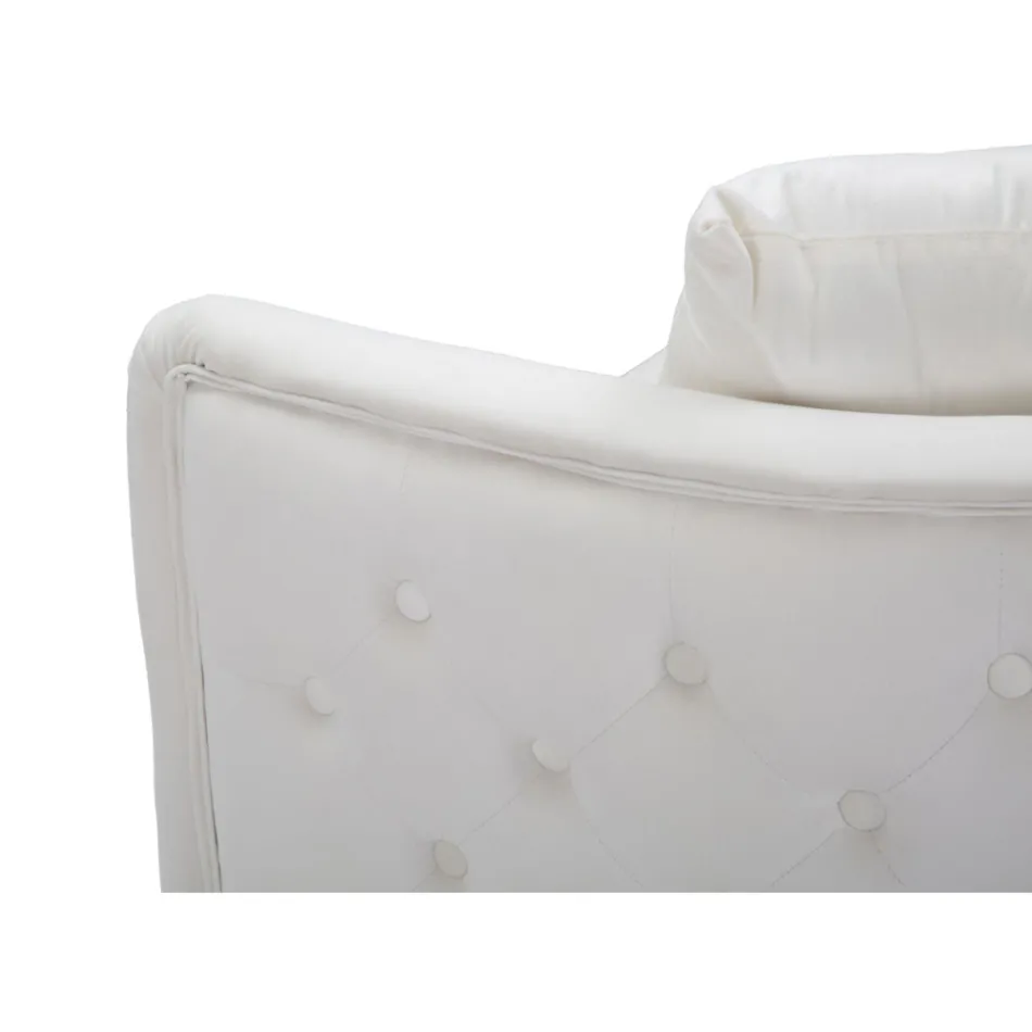 Divan me 2 vende i veshur me kadife me këmbë hekuri - Annetta Viadurini