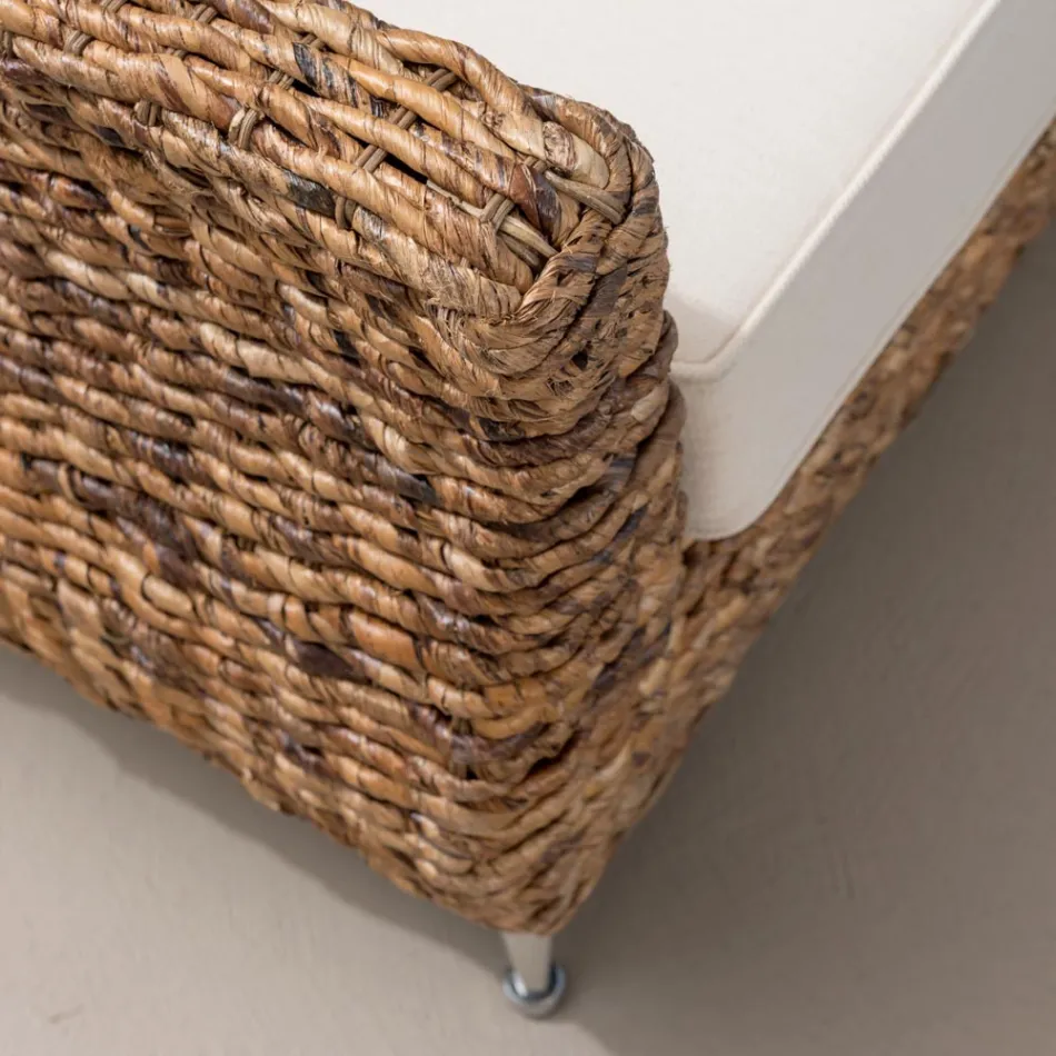 Divan i jashtëm 2 ose 3 vendësh në pemë banane me jastëkë - Legolas Viadurini