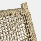 Divan në natyrë me 2 ulëse në degët e dru tikut dhe fibra sintetike - Tecno Viadurini