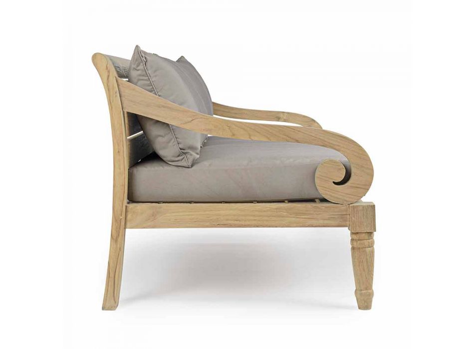 Divan i Kopshtit me dy ulëse në dru tik me jastëkë të lëvizshëm, Homemotion - Harry Viadurini