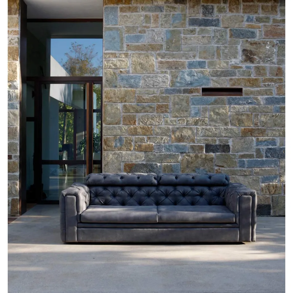 Divan i dhomës së ndenjes 2 vendësh me mbështetëse koke të mbështetur Prodhuar në Itali - i lëshuar Viadurini