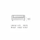 Divan me 2 vende i veshur me leckë me efekt të mbushur me tegela i prodhuar në Itali - Vesuvio Viadurini