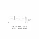 Divan me 3 vende i veshur me Cilësi të Lartë Lëkurë e prodhuar në Itali - Centauro Viadurini