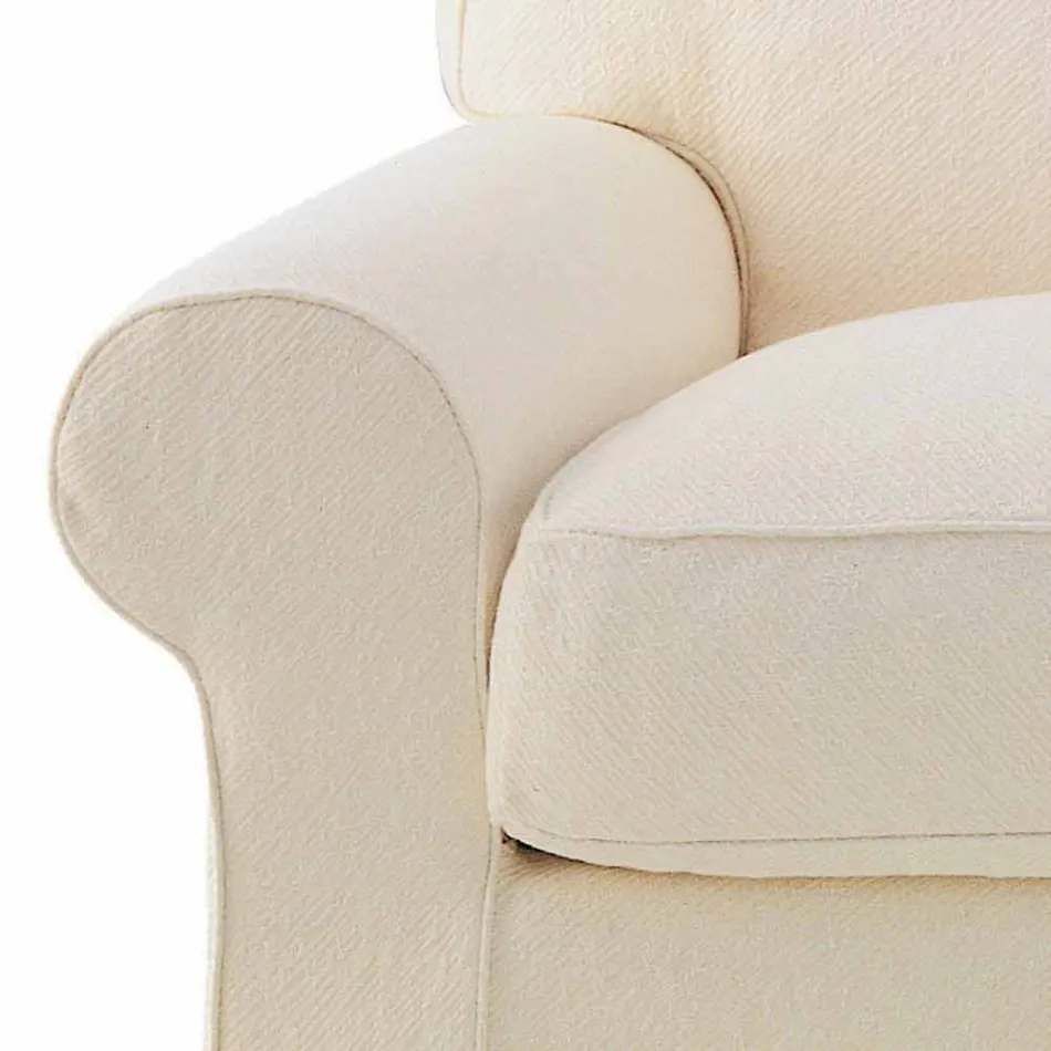 Divani 3 Vendesh i Mbuluar me Cilësi të Lartë Pëlhurë e prodhuar në Itali - Andromeda Viadurini