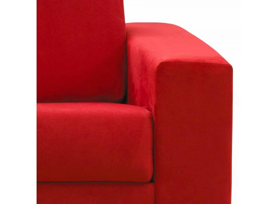 Divan modern me dy ulëse maxi në eko-lëkurë / pëlhurë i prodhuar në Itali Mora Viadurini
