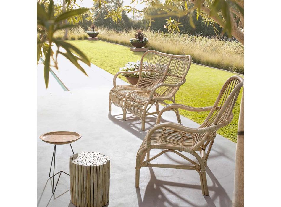 Dizajni i divanit të jashtëm 2-vendësh në Garden Rattan - Melizia Viadurini