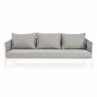 Homemotion - divan i jashtëm Rubio 3 Seater Design në Bardhë dhe Gri Viadurini