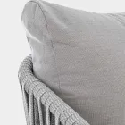 Homemotion - divan i jashtëm Rubio 3 Seater Design në Bardhë dhe Gri Viadurini