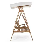 Sofje 2 kopsht lëkundësesh me dy vend në drurin e akacies me kanavacë të bardhë - Roxen Viadurini