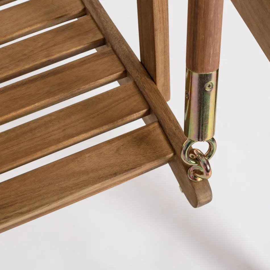 Sofje 2 kopsht lëkundësesh me dy vend në drurin e akacies me kanavacë të bardhë - Roxen Viadurini