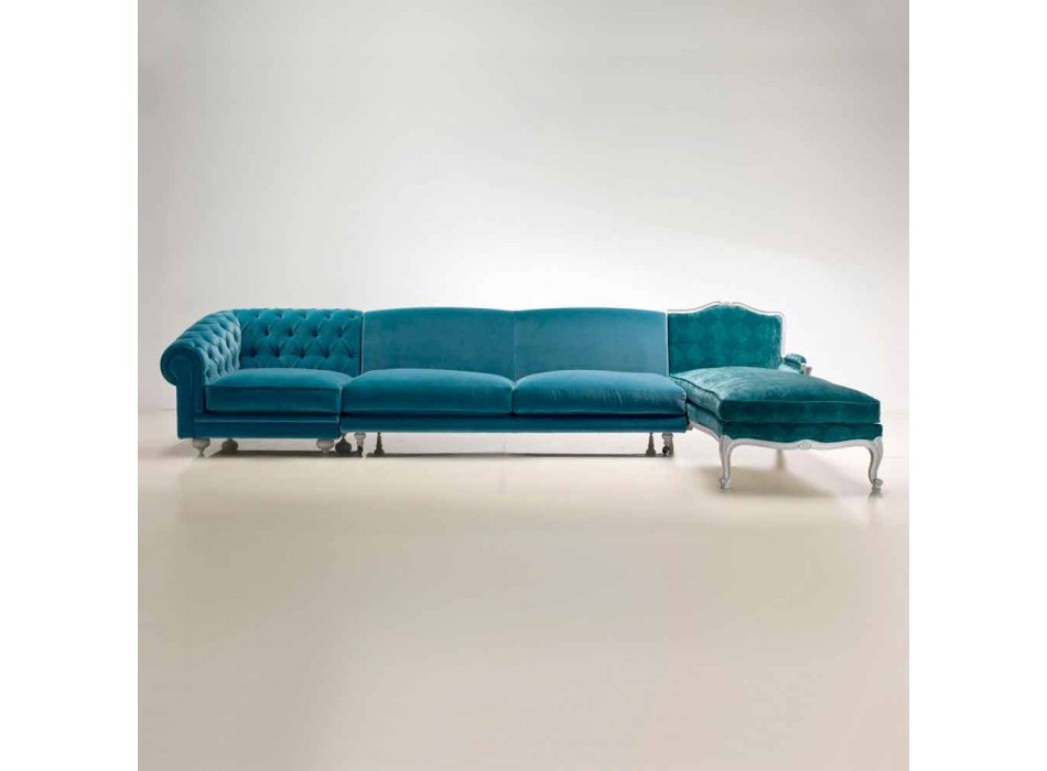 Luksoze klasike e divanit të qoshes, e bërë në Itali, Narciso Viadurini