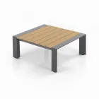 Divan Këndi me Tavolinë Kafeje për ambiente të jashtme dhe të brendshme në alumin - Mettre Viadurini