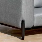 Divan këndi 5 vendësh në ambiente të jashtme me dekorime alumini 3, luksoz - Filomena Viadurini