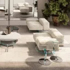 Divan Këndi i Majtë me Bazë Xhami Extraclear Made in Italy - Rory Viadurini