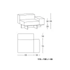 Divan Këndi i Majtë me Bazë Xhami Extraclear Made in Italy - Rory Viadurini