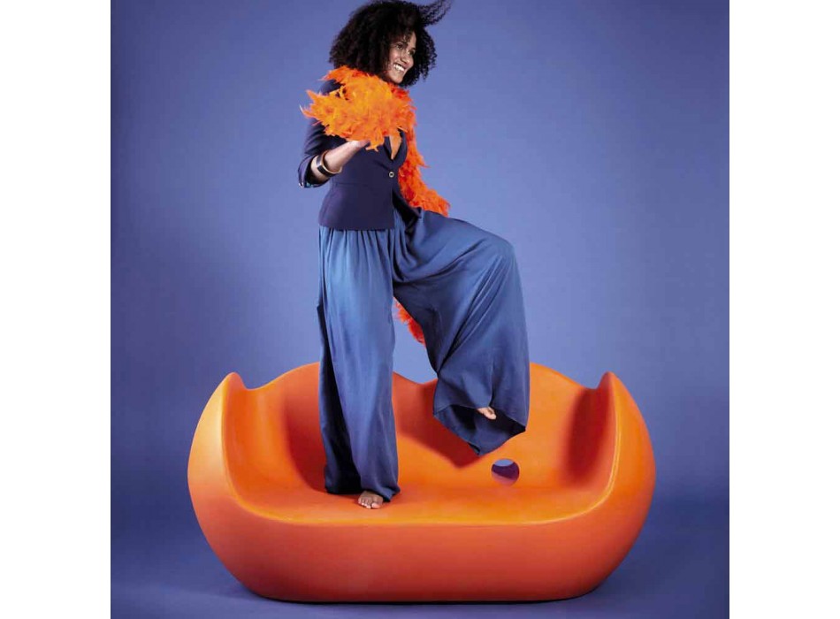 Divan me ngjyra lëkundëse Dizajn modern Slide Blossy prodhuar në Itali Viadurini