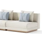 Divan modular në natyrë me pëlhurë të veshur me susta Prodhuar në Itali - Rubik Viadurini