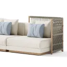 Divan modular në natyrë me pëlhurë të veshur me susta Prodhuar në Itali - Rubik Viadurini