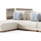 Divan modular në natyrë me pëlhurë të veshur me susta Prodhuar në Itali - Rubik Viadurini