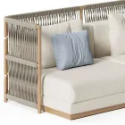 Divan Kopshti Seksional me Strukturë në formë C në Dru Prodhuar në Itali - Rubik Viadurini