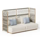 Divan Kopshti Seksional me Strukturë në formë C në Dru Prodhuar në Itali - Rubik Viadurini