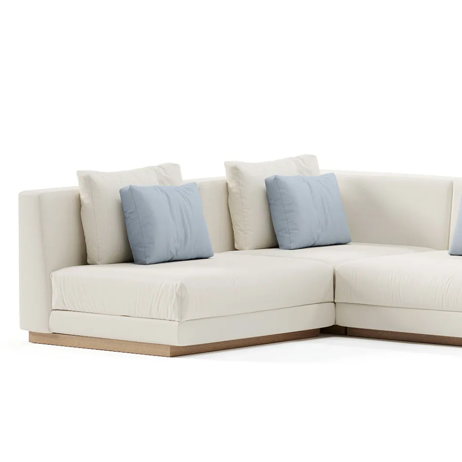 Divan Modular Kopshti në Pëlhurë Prodhuar në Itali - Rubik Viadurini