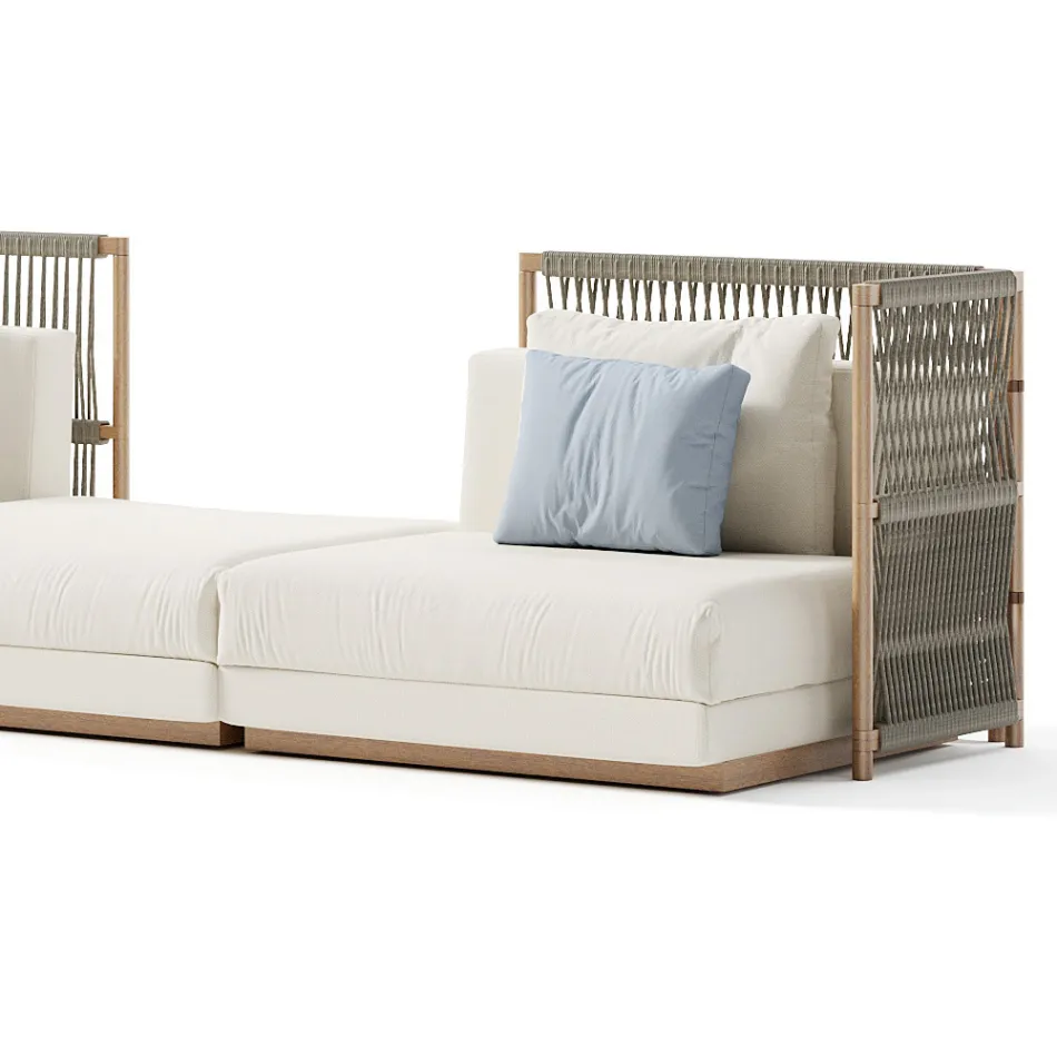 Divan Modular Kopshti në Pëlhurë Prodhuar në Itali - Rubik Viadurini