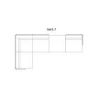 Divan Modular Kopshti në Pëlhurë Prodhuar në Itali - Rubik Viadurini