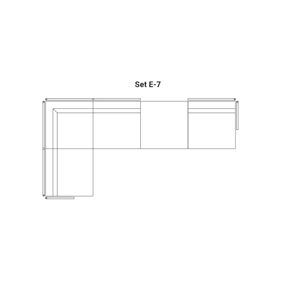 Divan Modular Kopshti në Pëlhurë Prodhuar në Itali - Rubik Viadurini