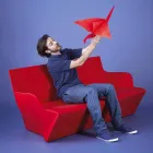 Rrëshqitje me mbështetëse Armësh Rrëshqitje Kami Yon dizajn me ngjyra prodhuar në Itali Viadurini