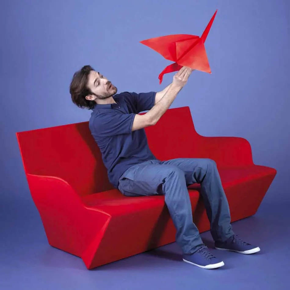 Rrëshqitje me mbështetëse Armësh Rrëshqitje Kami Yon dizajn me ngjyra prodhuar në Itali Viadurini