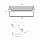 Rrëshqitje me mbështetëse Armësh Rrëshqitje Kami Yon dizajn me ngjyra prodhuar në Itali Viadurini