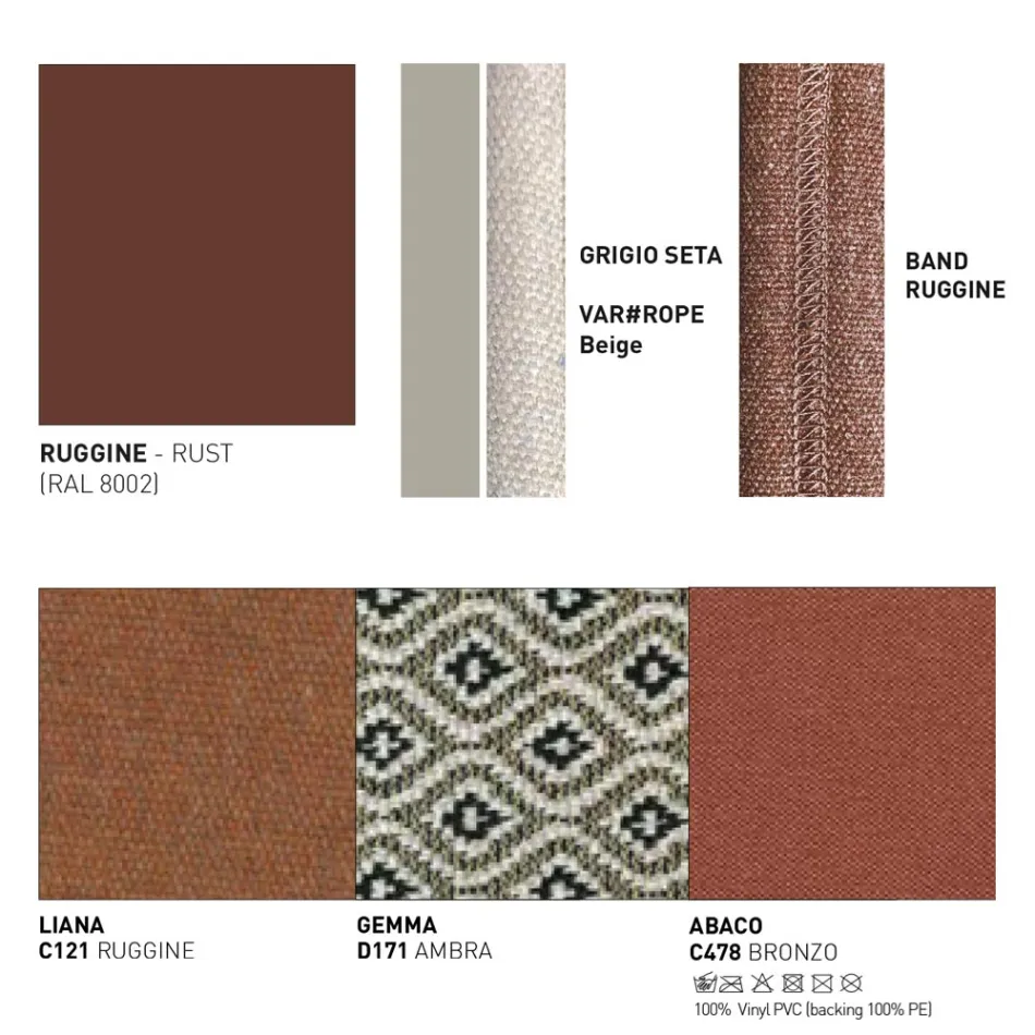 Divan i jashtëm 3 vendësh me jastëkë Prodhuar në Itali - Emmacross nga Varaschin Viadurini