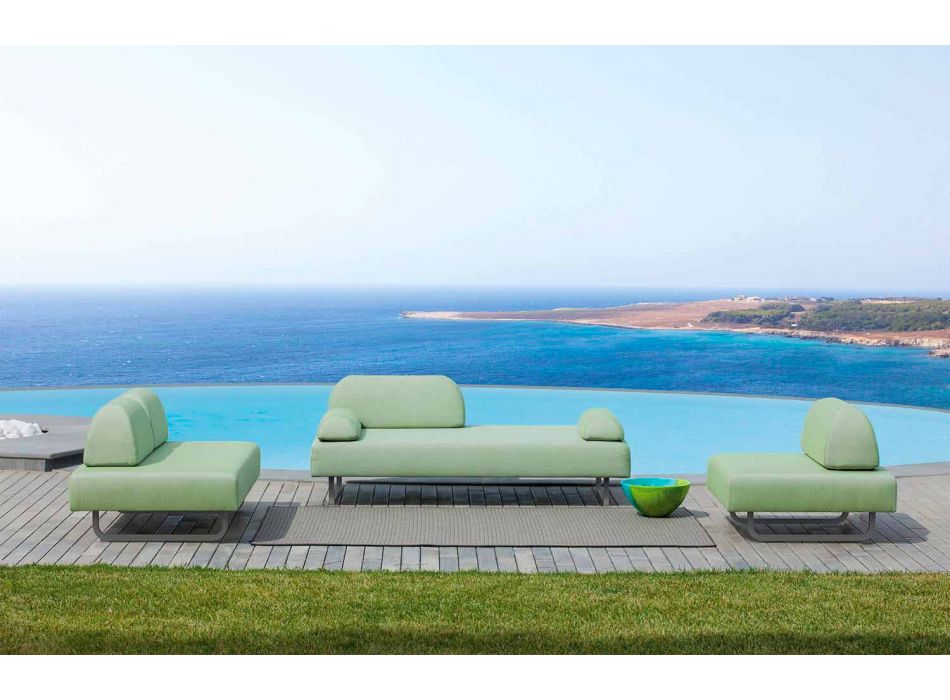 2 dollapë divan në natyrë në pëlhurë dhe metalikë të bërë në Itali Dizajn - Selia Viadurini