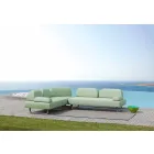 3 divan Design Seater në Metal dhe Pëlhura Made in Italy - Selia Viadurini
