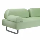 3 divan Design Seater në Metal dhe Pëlhura Made in Italy - Selia Viadurini